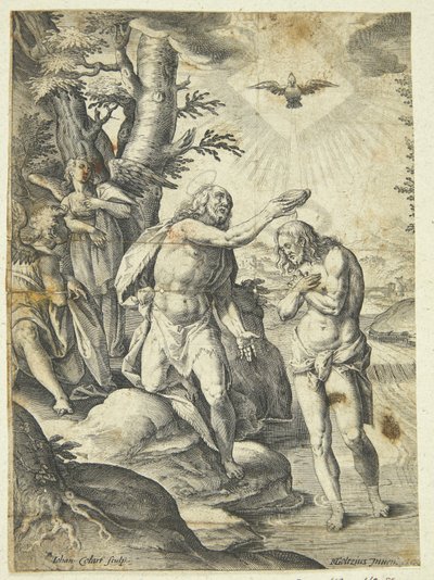 De Doop van Christus door Jan Collaert II