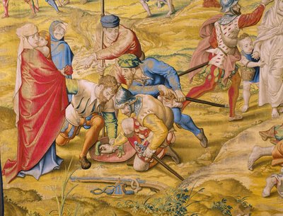 De verovering van Tunis: De inname van Tunis (detail) door Jan Cornelisz Vermeyen