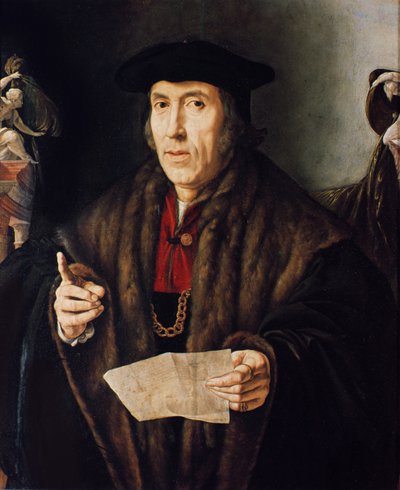 Portret van een Man, mogelijk rechter John More, vader van Sir Thomas More door Jan Cornelisz Vermeyen