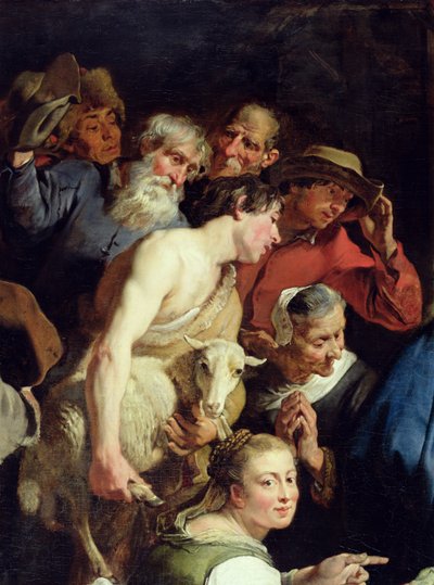 De aanbidding van de herders (detail) door Jan Cossiers
