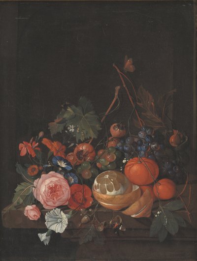 Bloemen en fruit door Jan Davidsz de Heem