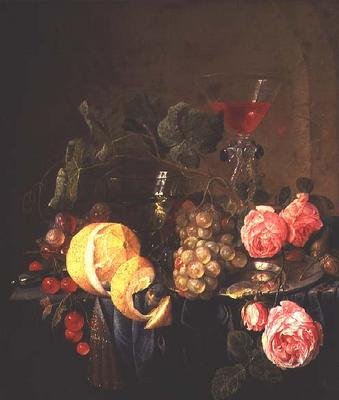 Stilleven van Fruit en Bloemen door Jan Davidsz de Heem