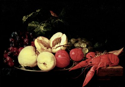 Stilleven van fruit met een kreeft door Jan Davidsz de Heem