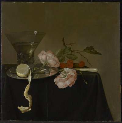 Stilleven met drinkglas, fruit en rozen, c.1632-34 door Jan Davidsz de Heem
