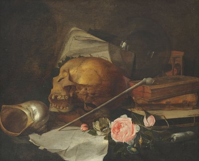 Stilleven met schedel, ca.1650 (olieverf op doek) door Jan Davidsz. de Heem