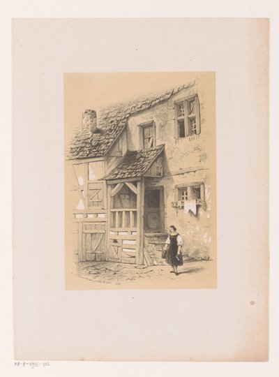 Façade van een woonhuis door Jan Diederikus Kruseman