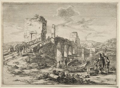 De Molle Brug over de Tiber door Jan Dirksz Both