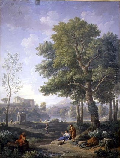 Capriccio Uitzicht met een Belvedere door Jan Frans van Bloemen