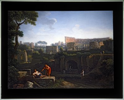 Set van vier Capriccio; (2) Colosseum & Boog van Constantijn door Jan Frans van (1662 1749) Bloemen