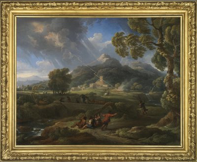 Orkaan op het Romeinse platteland door Jan Frans van Bloemen