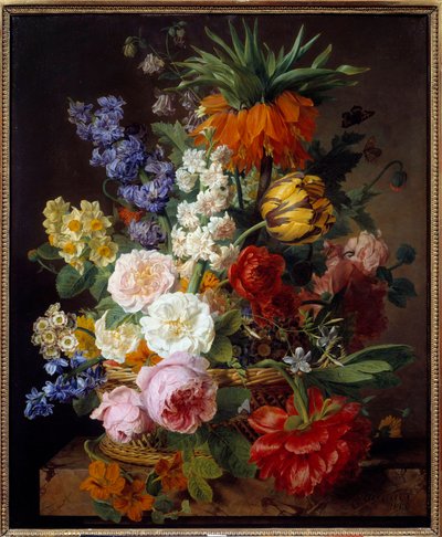 Bloemen in een mand door Jan Frans van Dael