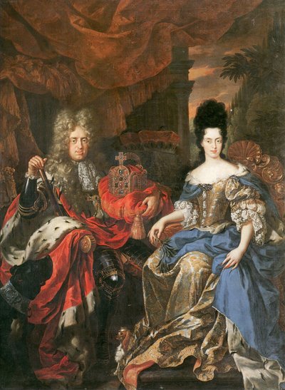 Johann Wilhelm II, Keurvorst van de Palts en Hertogin Anna Maria Luisa de’ Medici door Jan Frans van Douven