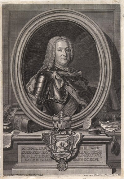 Portret van Prins Michal Fryderyk Czartoryski door Jan Fryderyk Mylius