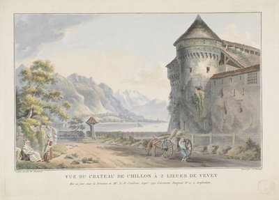 Gezicht op het kasteel van Chillon door Jan Gerard Waldorp