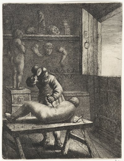 Beeldhouwer door Jan Gillisz. van Vliet
