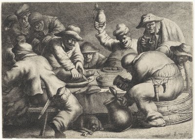 Boerenmaaltijd door Jan Gillisz. van Vliet