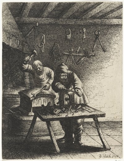 Slotenmakers door Jan Gillisz. van Vliet