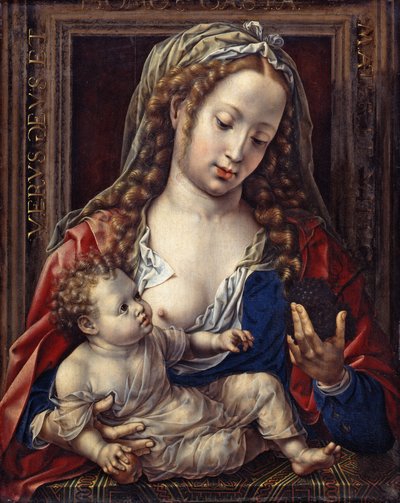 Duits: Maria mit dem Kind Maria met het Christuskind door Jan Gossaert