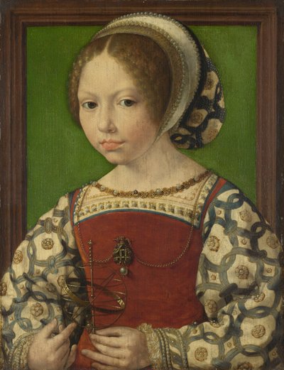 Portret van Prinses Dorothea van Denemarken 1520-1580, ca. 1530 door Jan Gossaert