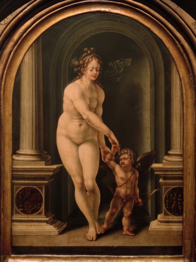 Venus en Amor door Jan Gossaert