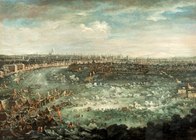 De Theems tijdens de grote vorst van 1739 door Jan Griffier II
