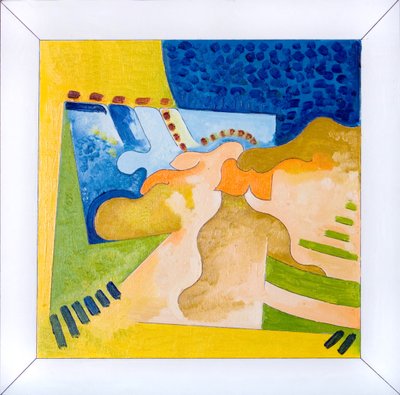 Biologische vormen in een vierkant binnen een vierkant, 2006 door Jan Groneberg