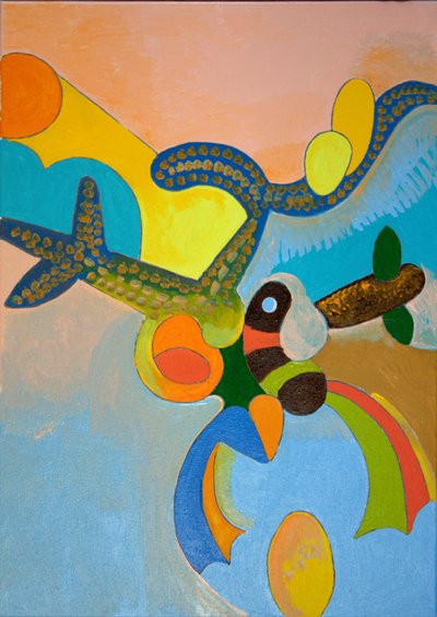 Tien minuten na zijn laatste vertrek wordt Ikarus aangevallen door een paradijsvogel, 2010 door Jan Groneberg