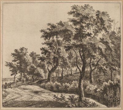 Landschap met een stroom door Jan Hackaert