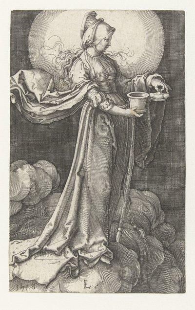 Maria Magdalena in de wolken door Jan Harmensz. Muller (manner of)