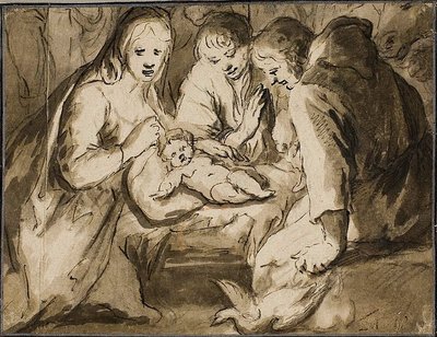 Aanbidding van de herders door Jan Harmensz. Muller