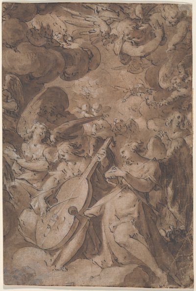 Angels in Glory door Jan Harmensz Muller
