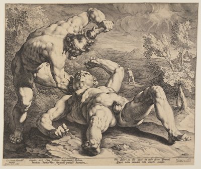 Kaïn Doodt Abel door Jan Harmensz. Muller
