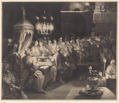 Feestmaal van Belsassar door Jan Harmensz. Muller