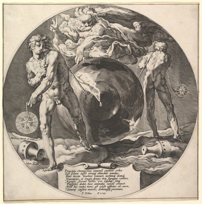 God die hemel en aarde schept, uit De Schepping van de Wereld door Jan Harmensz Muller