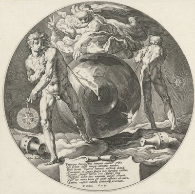 Gods Geest zweeft over het water (Schepping van de wereld) door Jan Harmensz. Muller