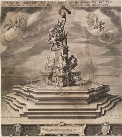 Herculesfontein in Augsburg door Jan Harmensz. Muller