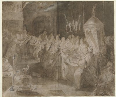 Het gastmaal van Belsassar door Jan Harmensz. Muller