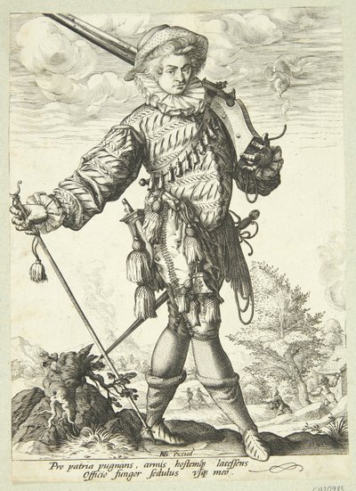 Officier met Twig door Jan Harmensz. Muller