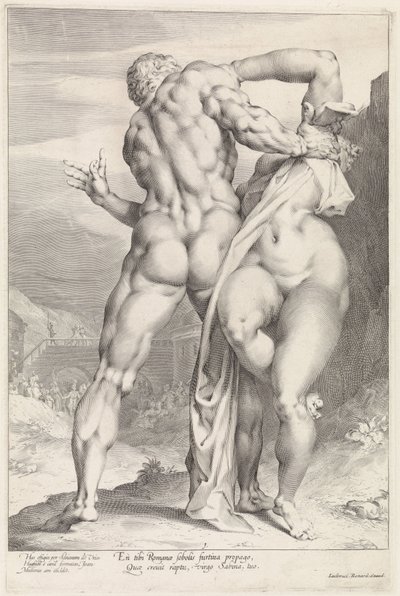 Roof van een Sabijnse vrouw, uit de serie Roof van een Sabijnse vrouw door Jan Harmensz. Muller