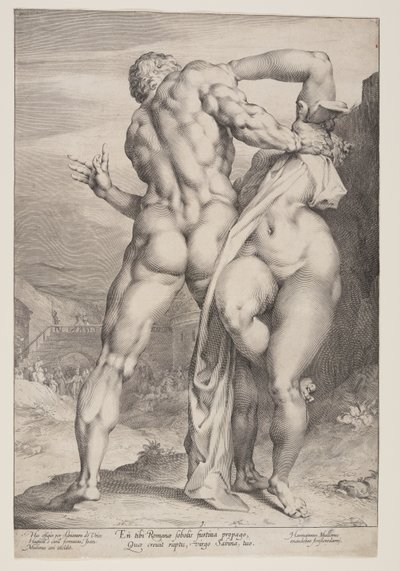 De ontvoering van een Sabijnse vrouw door Jan Harmensz. Muller