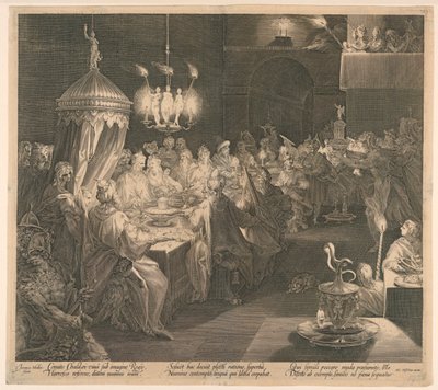 Het banket van Belsazar door Jan Harmensz Muller