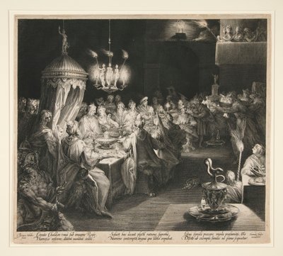 Het feest van Belsazar door Jan Harmensz. Muller