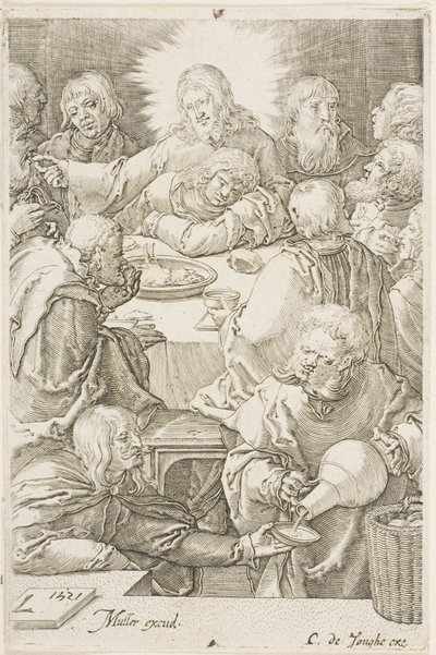 Het Laatste Avondmaal door Jan Harmensz. Muller