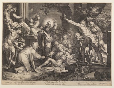 De opwekking van Lazarus door Jan Harmensz. Muller