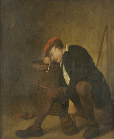 Man die Slaapt door Jan Havicksz (school of) Steen