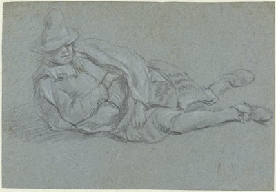 Liggende man door Jan Havicksz. Steen (possibly)