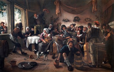 Een Bruiloftsfeest door Jan Havicksz. Steen