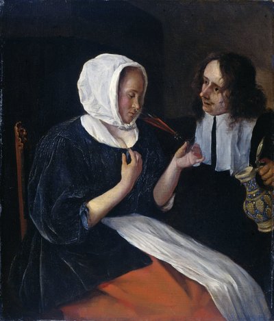 Een drinkend paar door Jan Havicksz. Steen