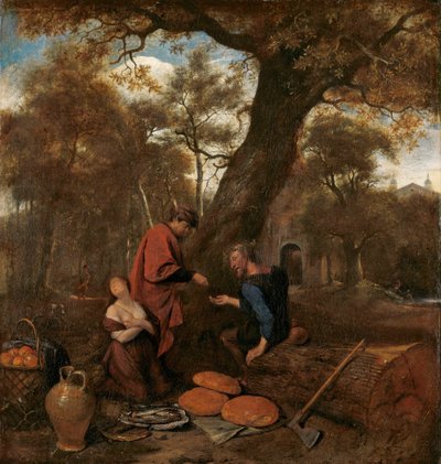 Erysichthon verkoopt zijn dochter Mestra door Jan Havicksz. Steen