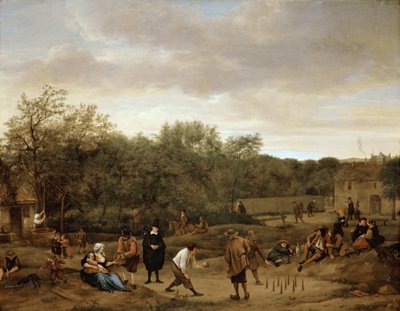 Boeren die kegelen door Jan Havicksz. Steen